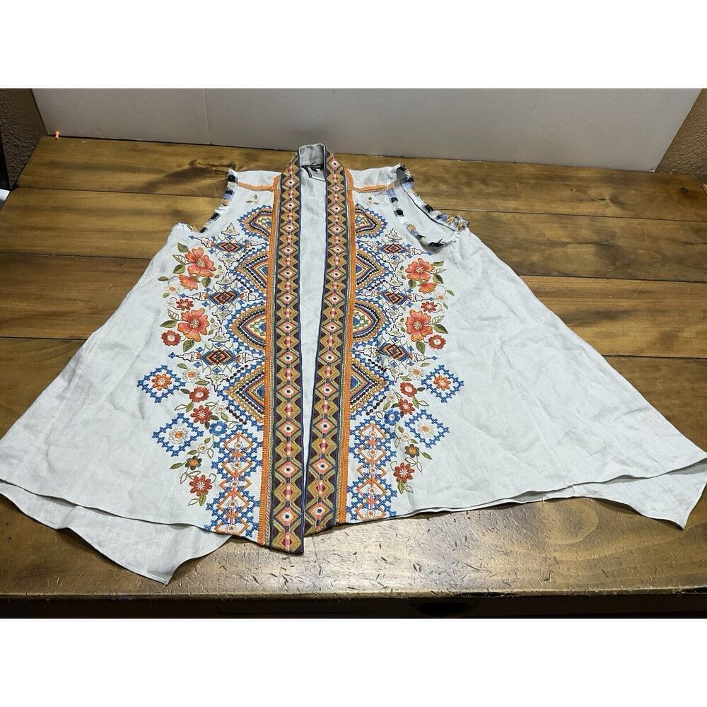 John Mark Beautiful Boho Embroidered Size Small Vest